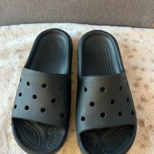 CROCS Black Perforated Slides
